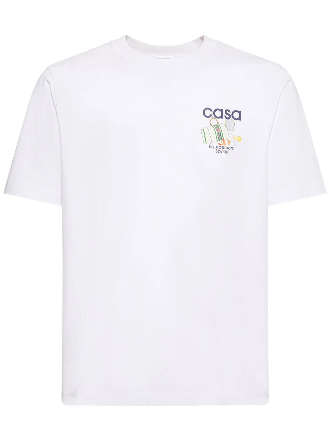 Casablanca `Street Style Plain Cotton` Short Sleeves Logo T-Shirt