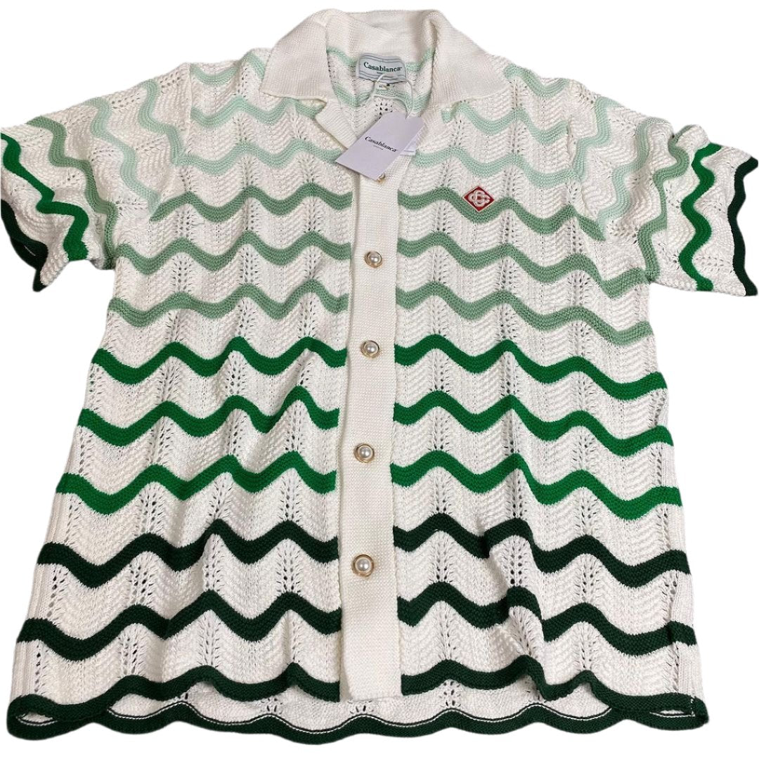 Casablanca Knitted Shirt With Wave Print