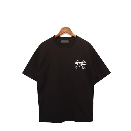 Amiri 22 Jersey Logo T Shirt Black