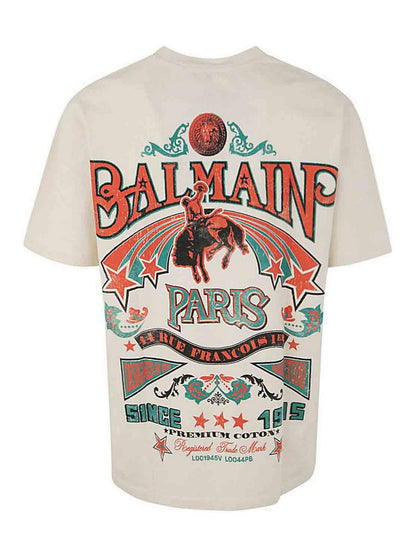 Balmain Graphic Embroidery T-shirt