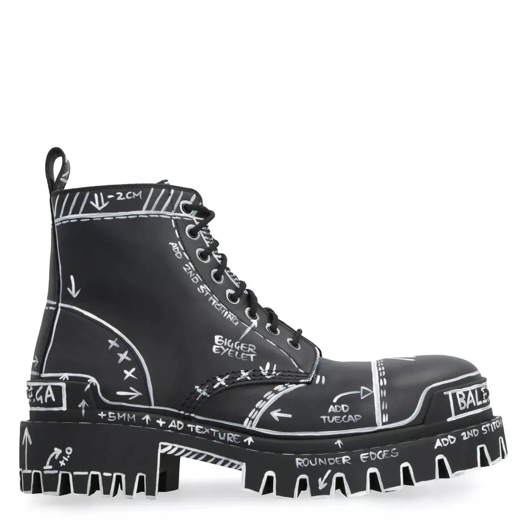 Balenciaga Strike Lace-up Ankle Boots