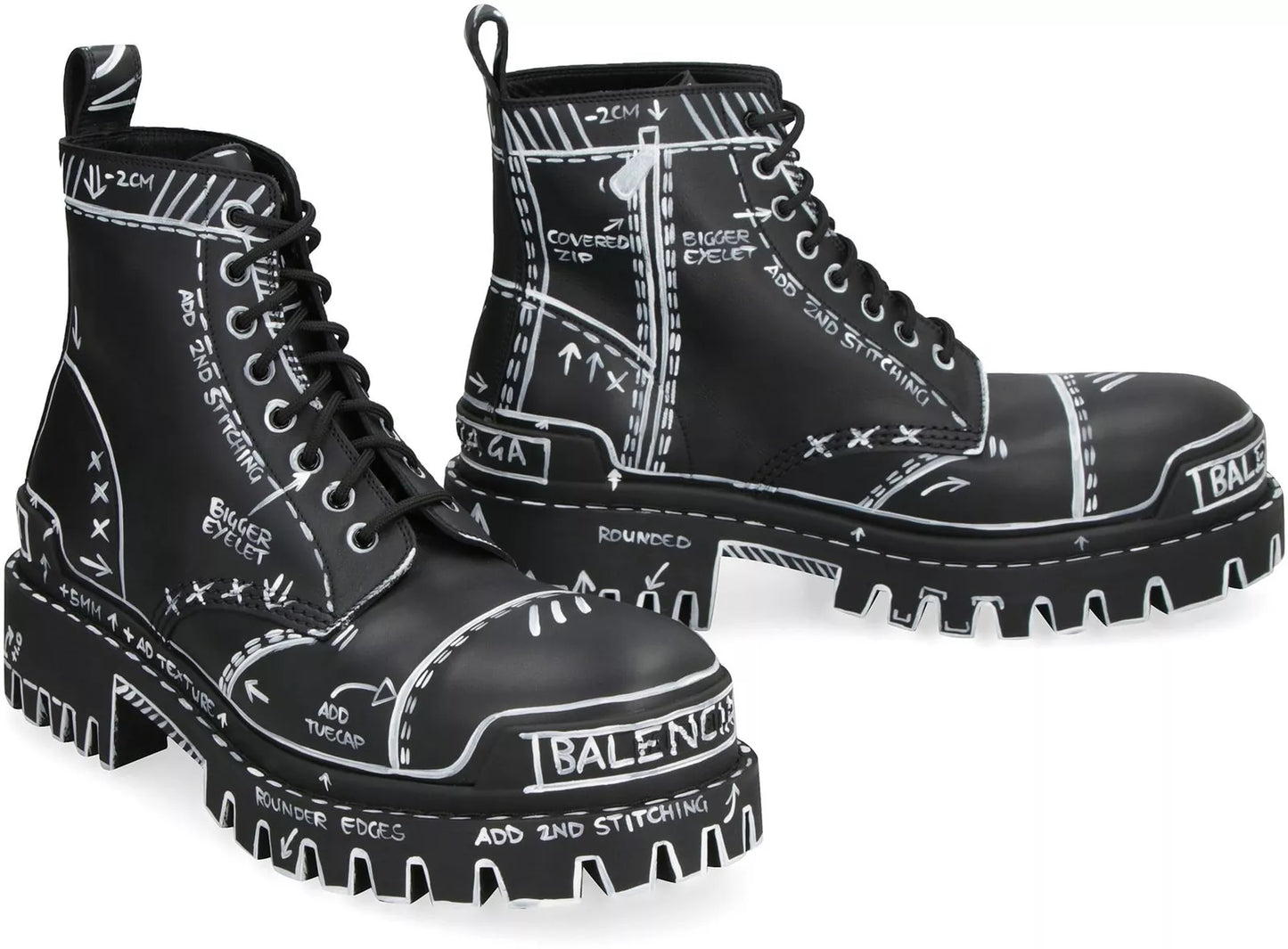 Balenciaga Strike Lace-up Ankle Boots