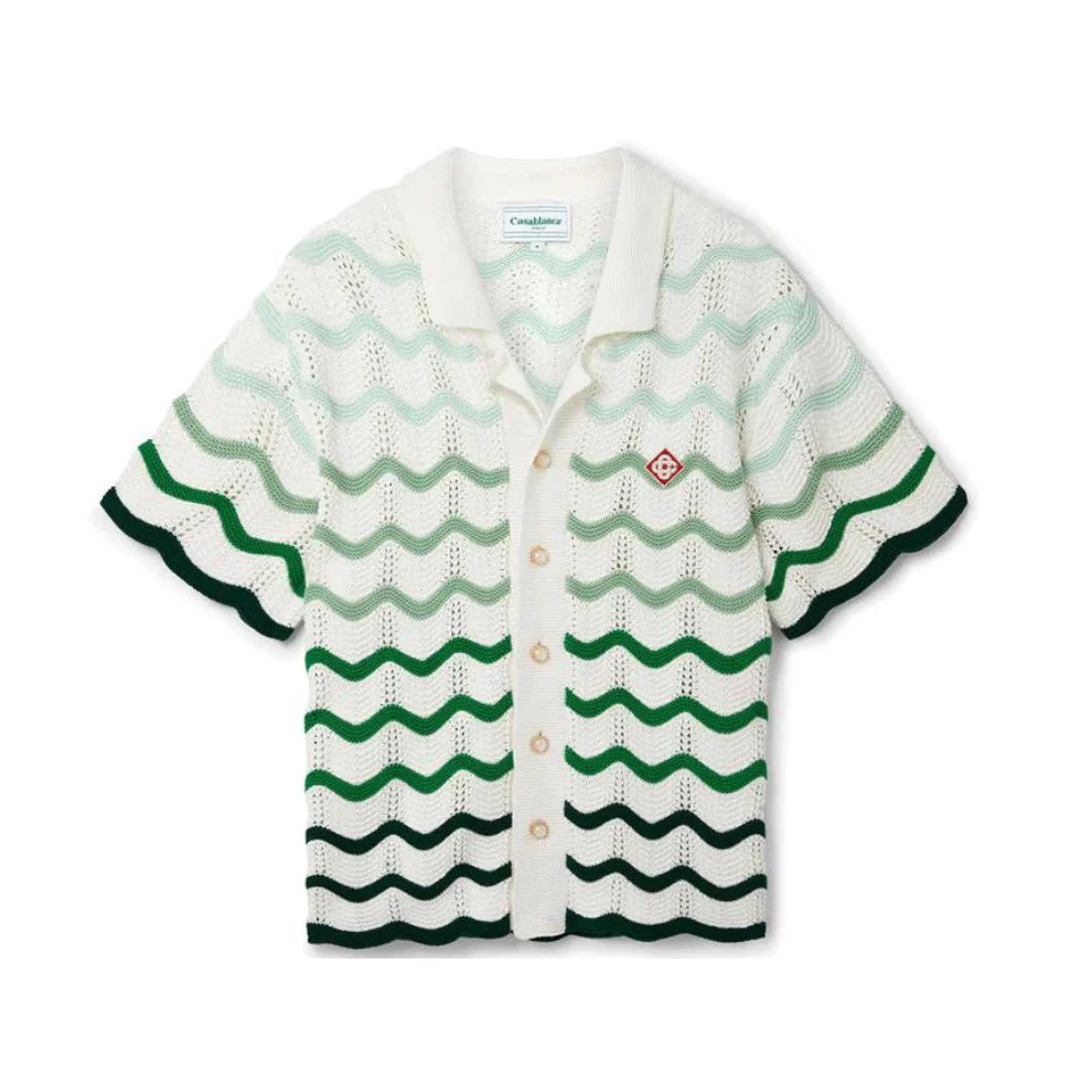 Casablanca Knitted Shirt With Wave Print