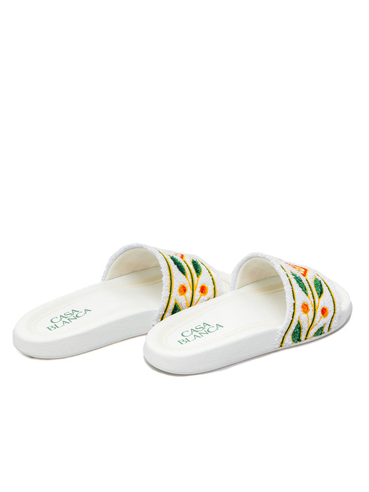 Casablanca Slides Embroid Terry