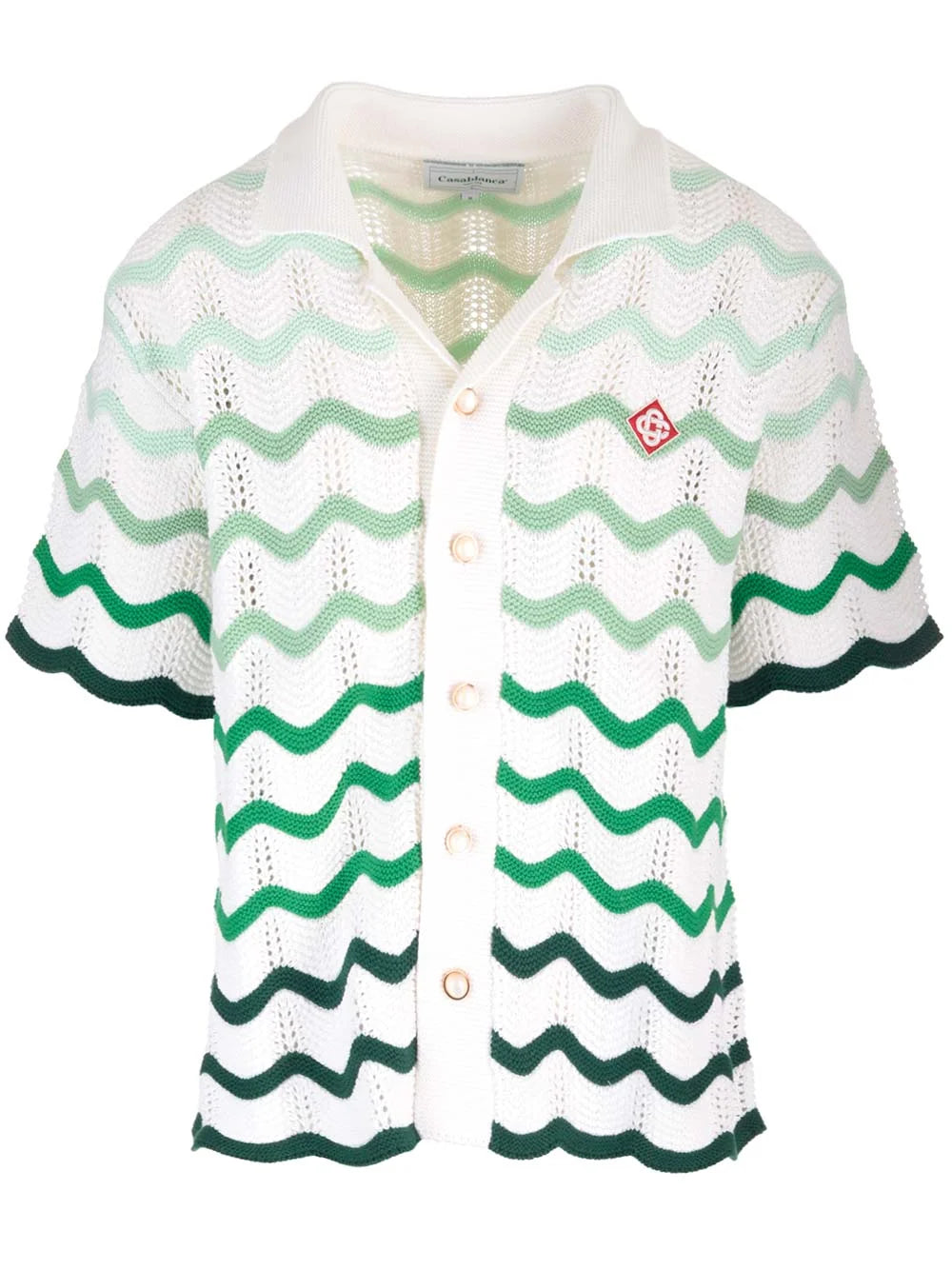 Casablanca Knitted Shirt With Wave Print