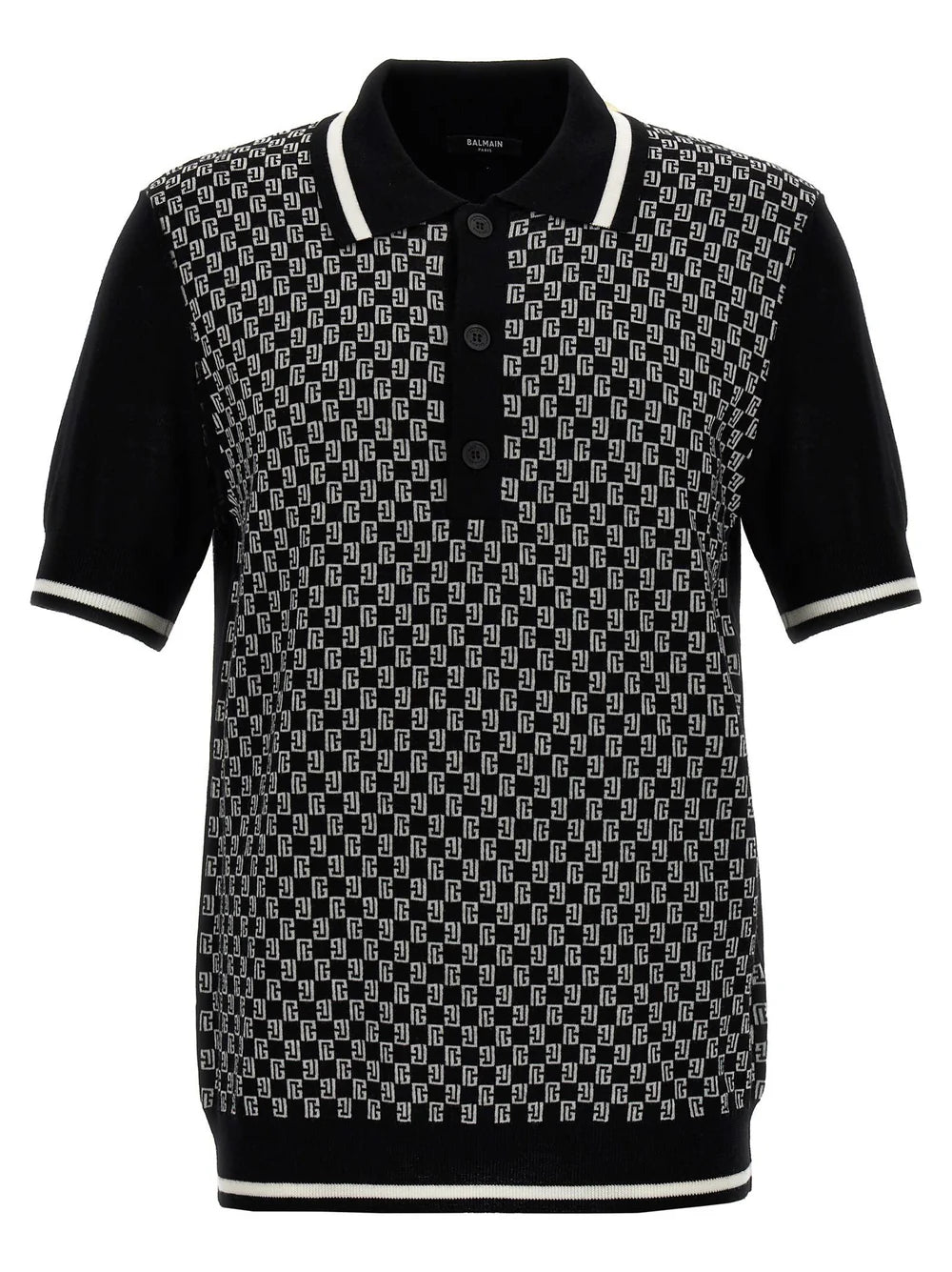 Balmain Mini Monogram Polo T-shirt