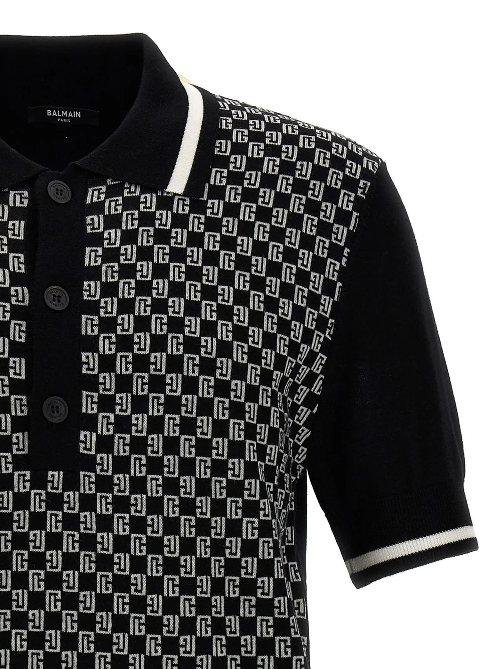 Balmain Mini Monogram Polo T-shirt