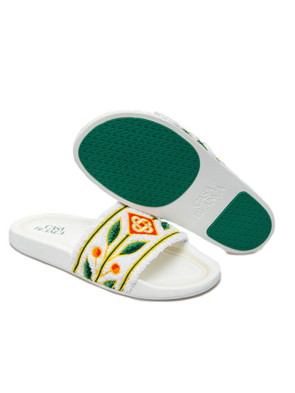 Casablanca Slides Embroid Terry