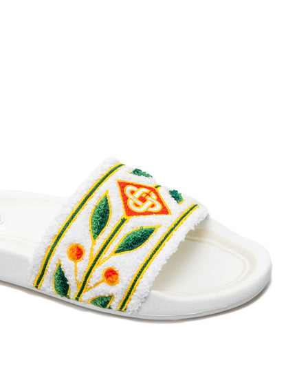 Casablanca Slides Embroid Terry