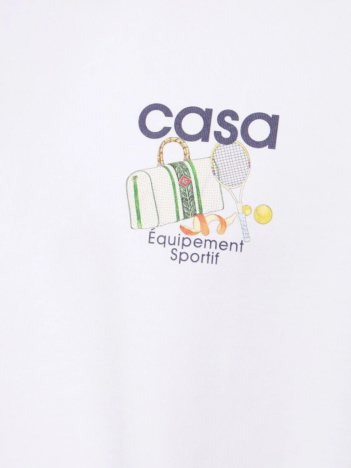 Casablanca `Street Style Plain Cotton` Short Sleeves Logo T-Shirt