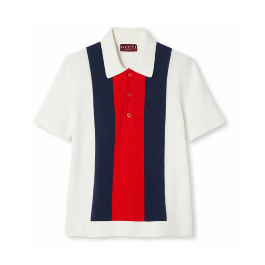 Gucci Cotton Blend Terry Knit Polo Shirt