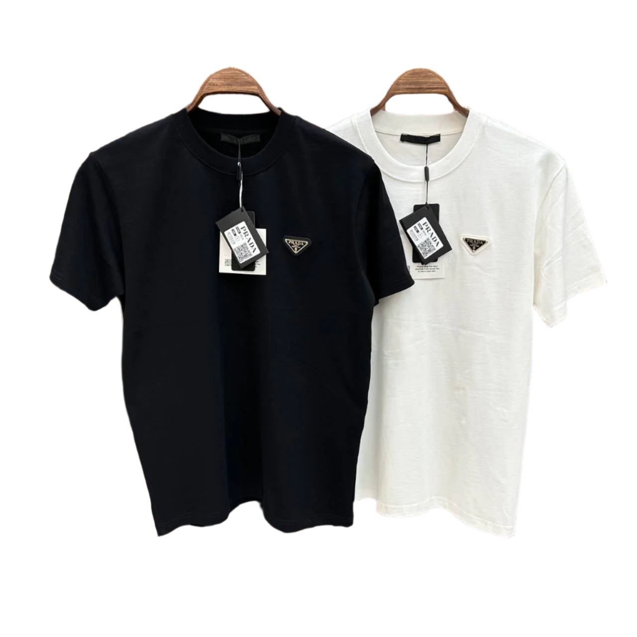 Prada Triangle-Logo Terry T-shirt