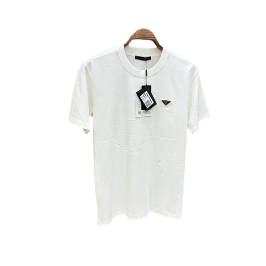 Prada Triangle-Logo Terry T-shirt