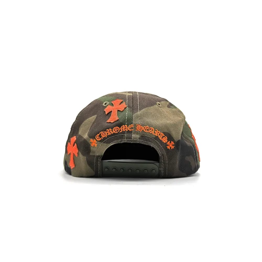 Chrome Hearts 'Camo Orange Crosspatch' Baseball Hat