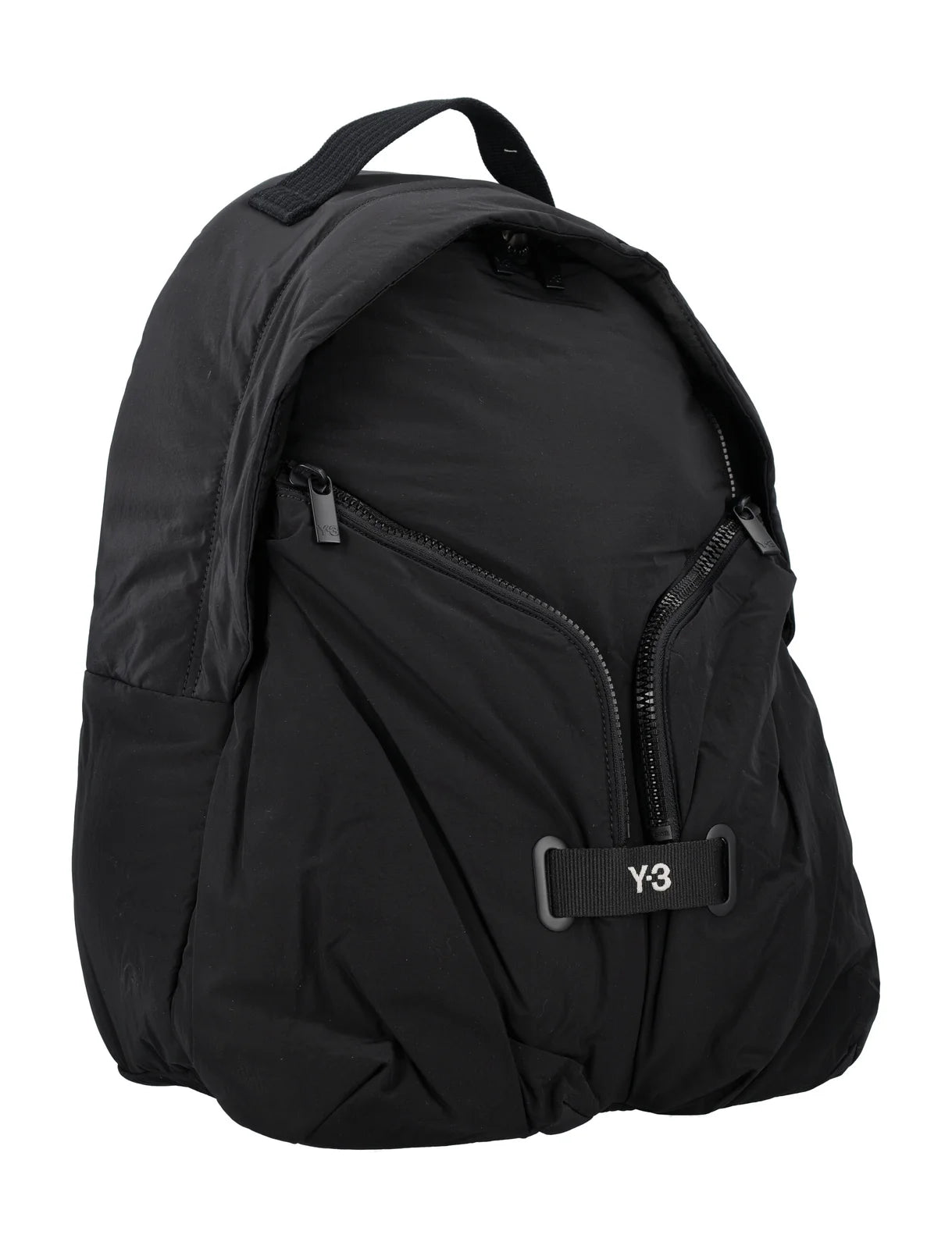 Y 3 Logo Strap Pocket Detailed Zip Up Backpack